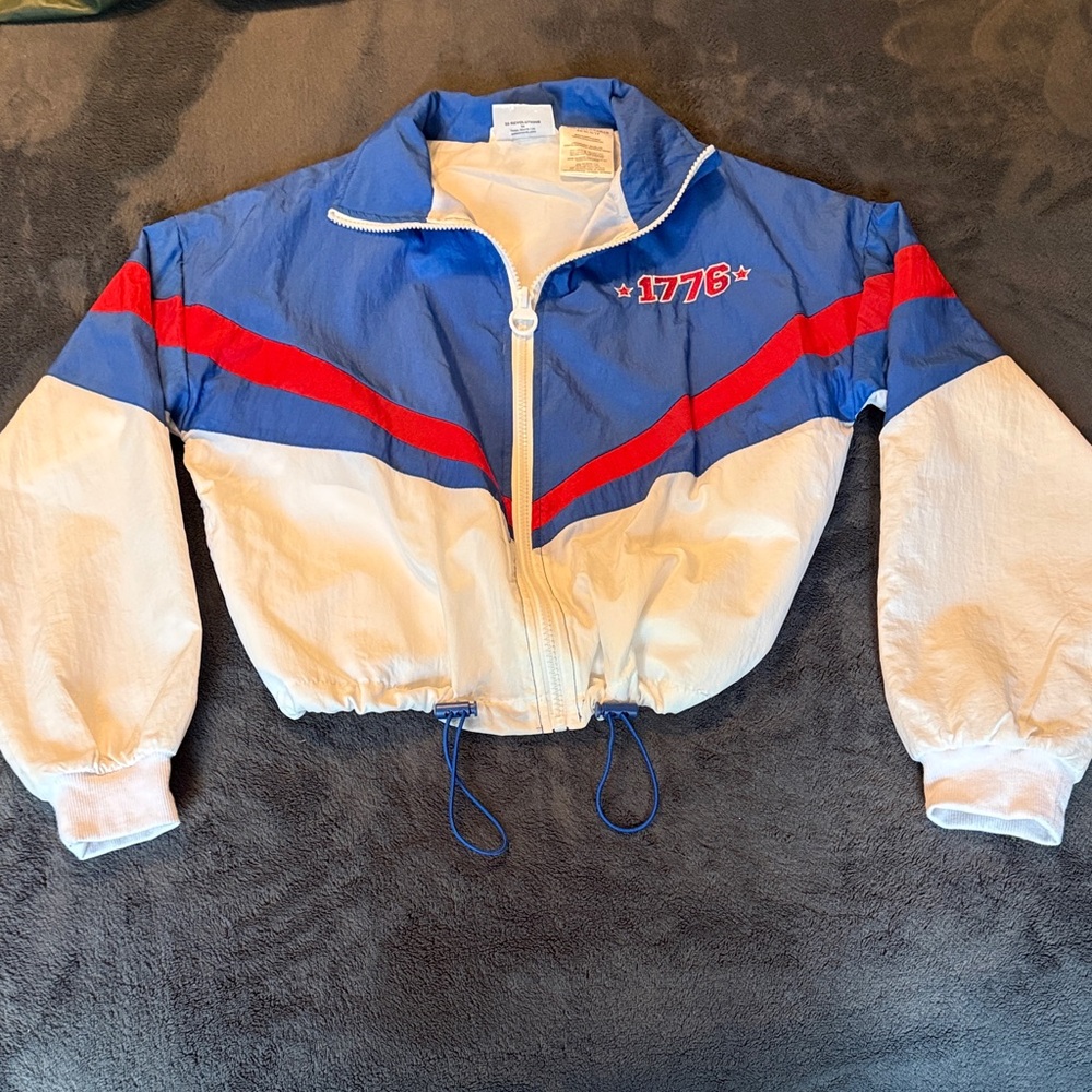 Revolution Blue and White Bomber Jacket